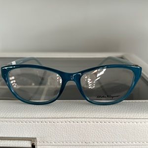Ferragamo blue eyeglass frames
